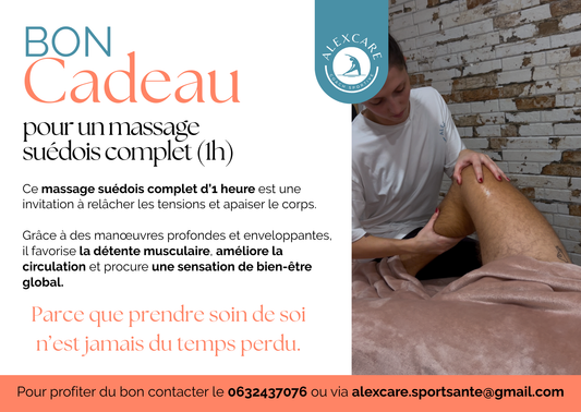 Tarjeta regalo - 1 hora de masaje sueco